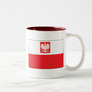 Tasse polonaise de drapeau de faucon