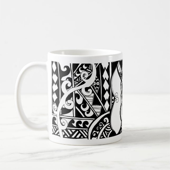 Tasse Polynésienne Papillon Tribal (Gauche)
