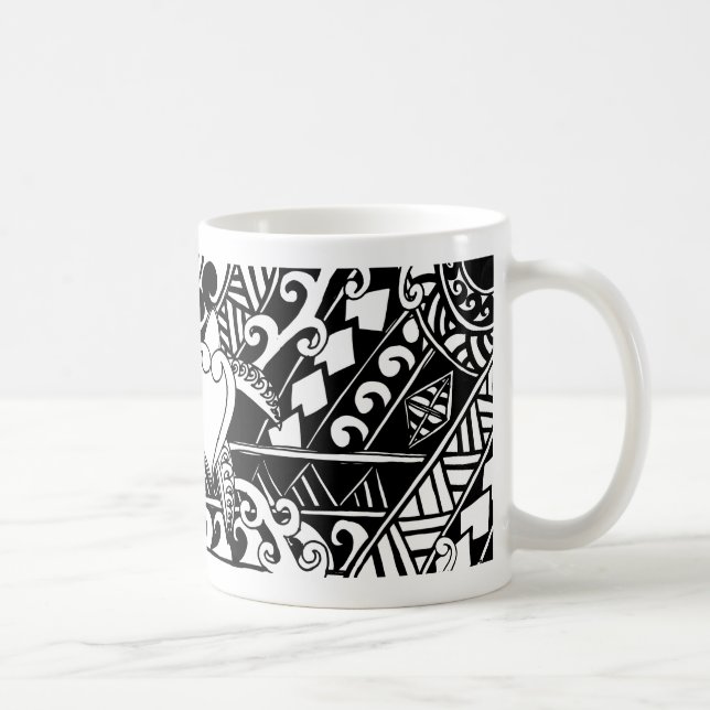 Tasse Polynésienne Tortue Tribale (Droite)