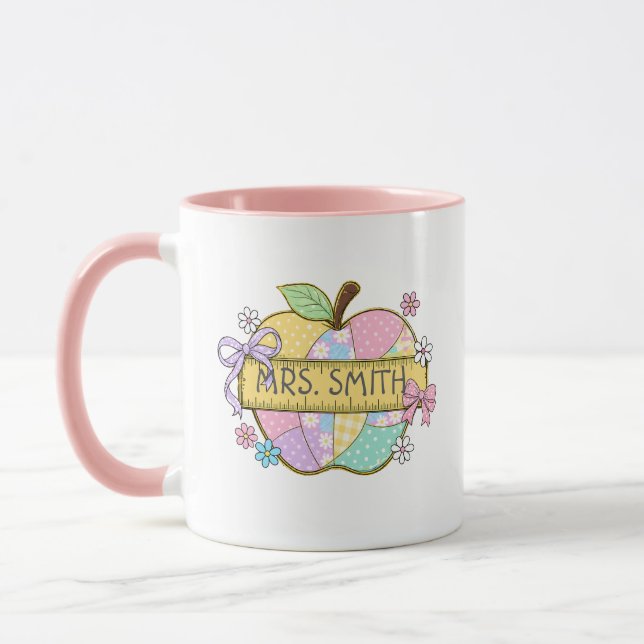 Tasse Pomme Préparatoire Enseignant Personnalisée (Gauche)