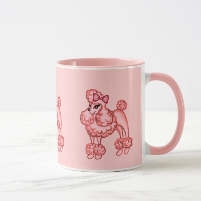 Tasse Poodle Rose (Droite)