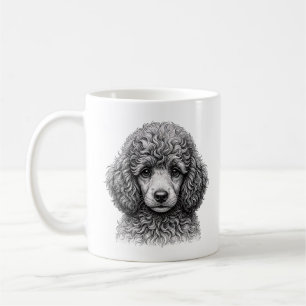 Tasse Portrait de Chiots Caniches Timides