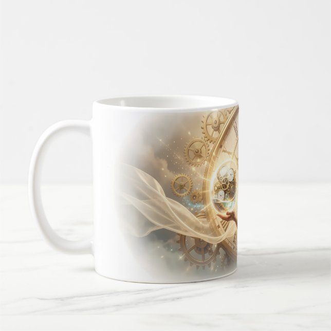 Tasse Portrait de Princesse à l'Engrenage Rêveuse (Gauche)