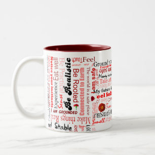 Tasse positive de typographie d'affirmations de