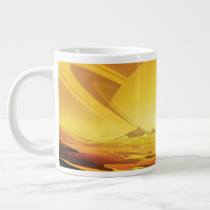 Tasse Poster de l'espace rétro - La plus grande lune de 