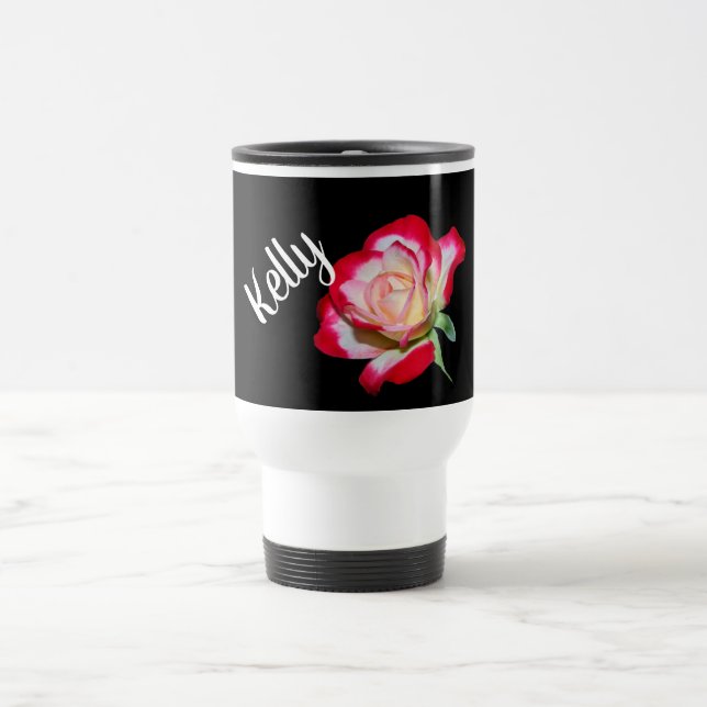 Tasse potable de monogramme de fleur (Centre)
