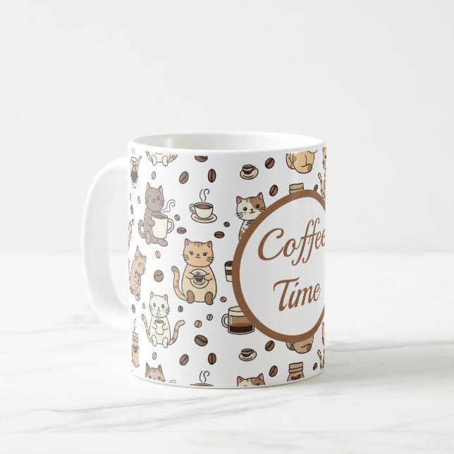 Tasse pour amateur de chats de l'heure du café (Devant gauche)
