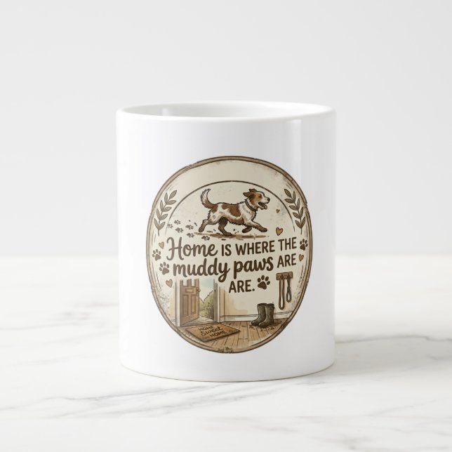 Tasse pour amateur de chien minimaliste (Devant)