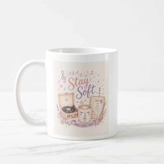 Tasse pour amateur de musique Stay Soft (Gauche)