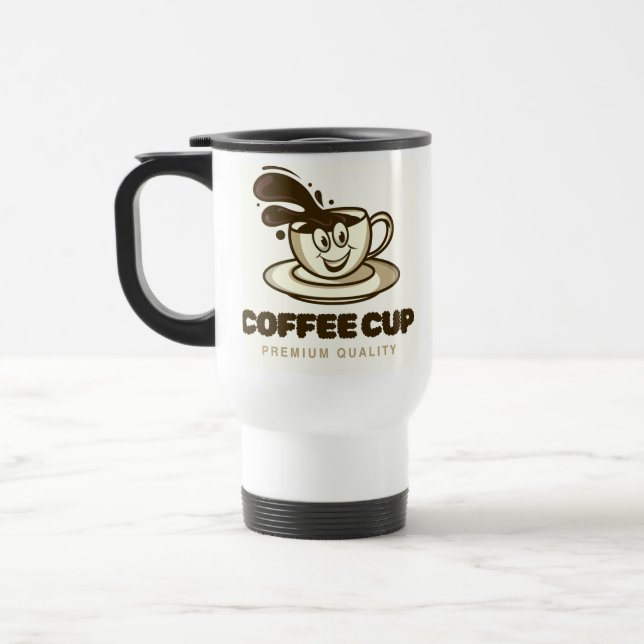 Tasse pour Amoureux de Café – Alimenté par le Café (Gauche)