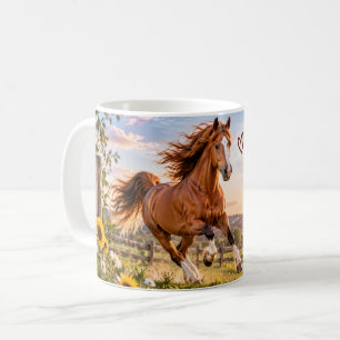 Tasse pour amoureux de chevaux propulsé par les ch