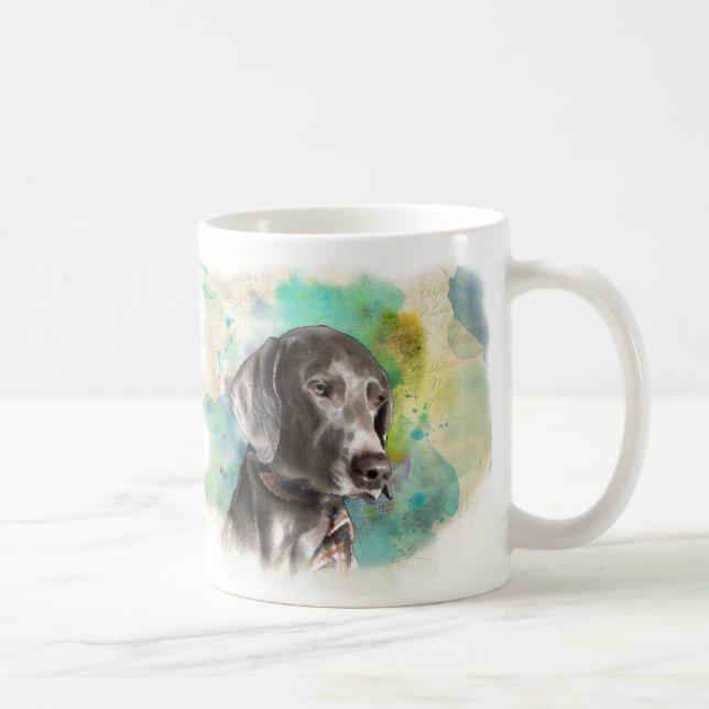 TASSE POUR AQUARELLE DE WEIMARANER (Droite)