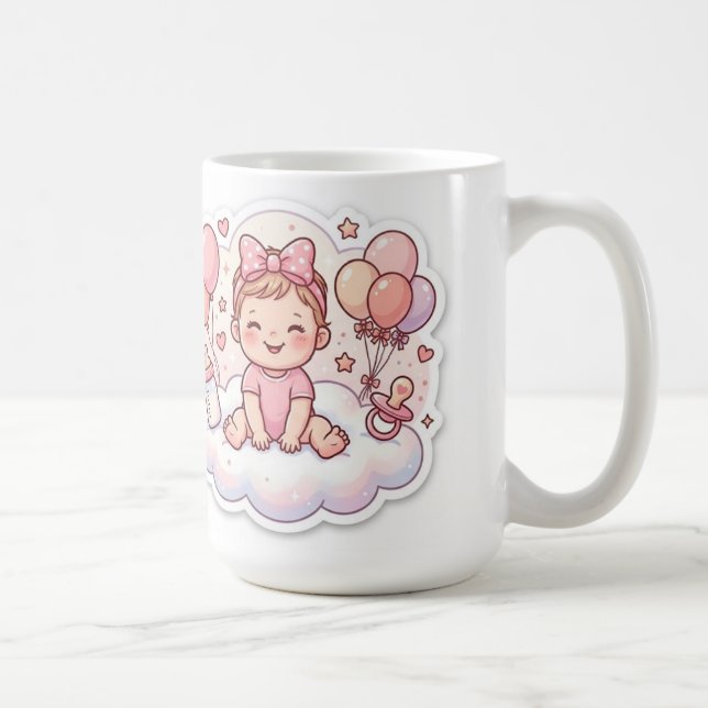 Tasse pour baby shower fille (Droite)