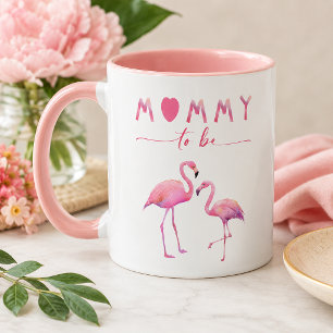 Tasse pour Baby Shower Flamant Rose «Future Maman»