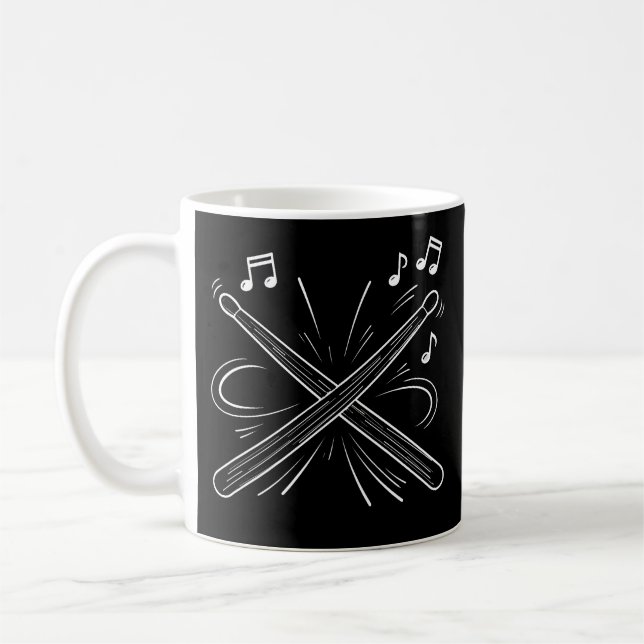 Tasse pour batteur 'Give Her The Stix' 11 oz (Gauche)