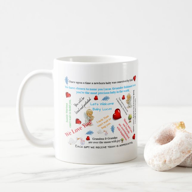 Tasse pour bébé Shower Baby Arrival (Avec donut)