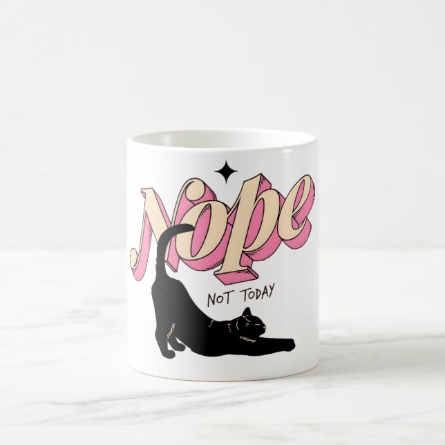 Tasse pour chat « Non aujourd'hui » – Tasse à café (Centre)