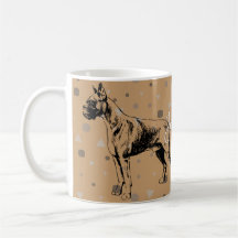 Tasse pour chien Boxer – Illustration géométrique
