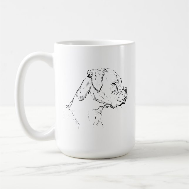 Tasse pour chien Boxer – Mug à café avec chien à l (Gauche)