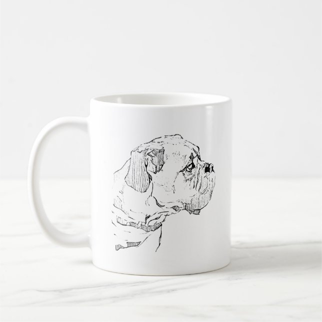 Tasse pour chien Boxer – Mug à café avec dessin à  (Gauche)