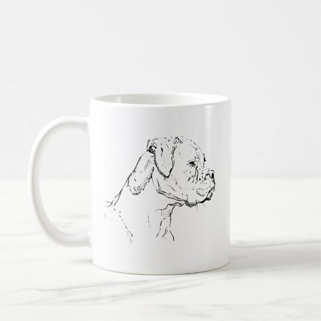 Tasse pour chien Boxer – Mug à café avec dessin à  (Gauche)
