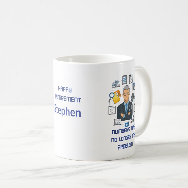 Tasse pour Comptable à la Retraite – Cadeau de Ret (Devant droit)