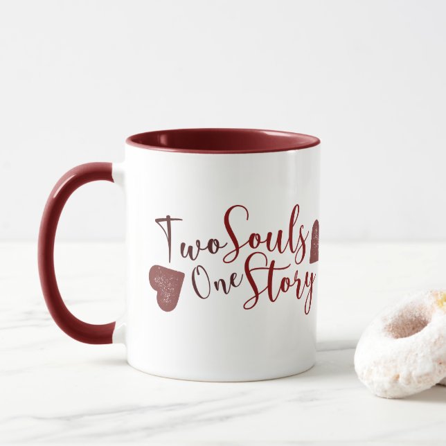 Tasse pour couples | Idée de cadeau de la Saint-Va (Avec donut)