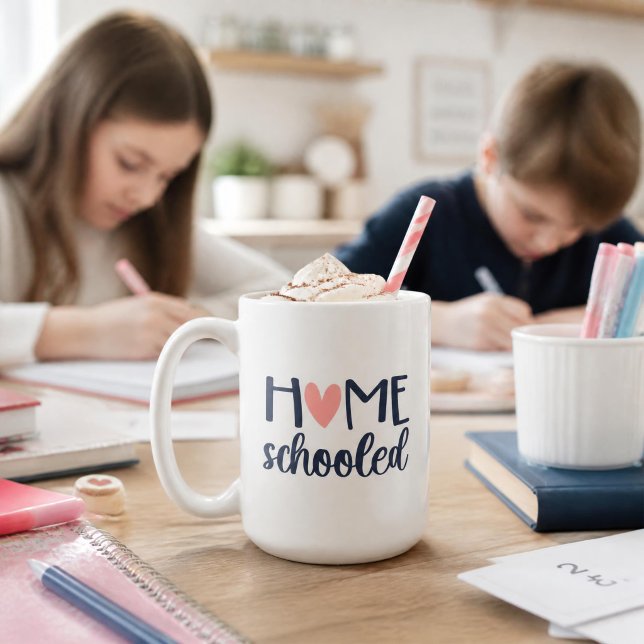 Tasse pour école à la maison avec cœur (Créateur téléchargé)