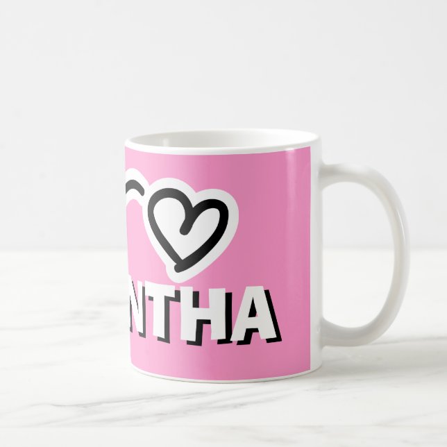 Tasse pour filles personnalisées avec nom d'enfant (Droite)