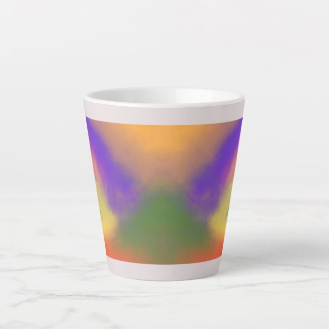 Tasse pour Latte Arc-en-ciel Pastel – Design Color (Devant)