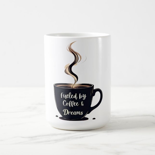 Tasse pour l'étudiant Rêves alimentés par le café  (Centre)