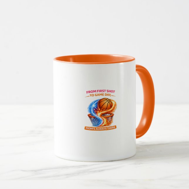 Tasse pour Maman de Basket – Elle est Derrière Cha (Devant droit)