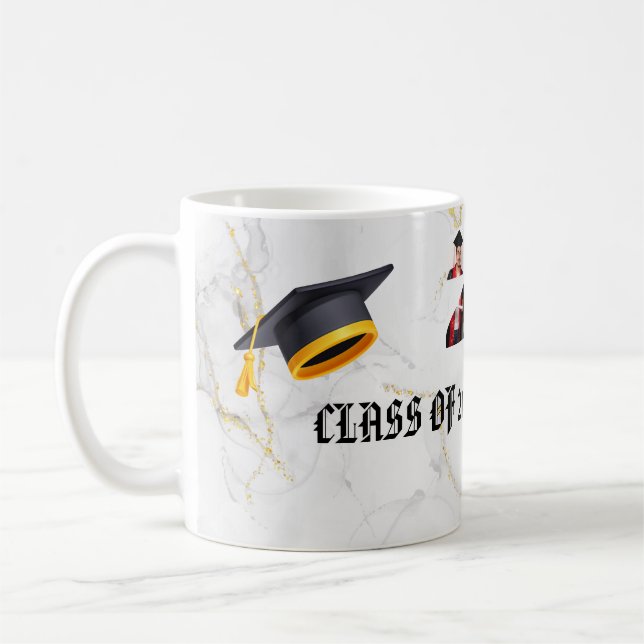 Tasse pour maman fière de la promotion 2026, nom p (Gauche)