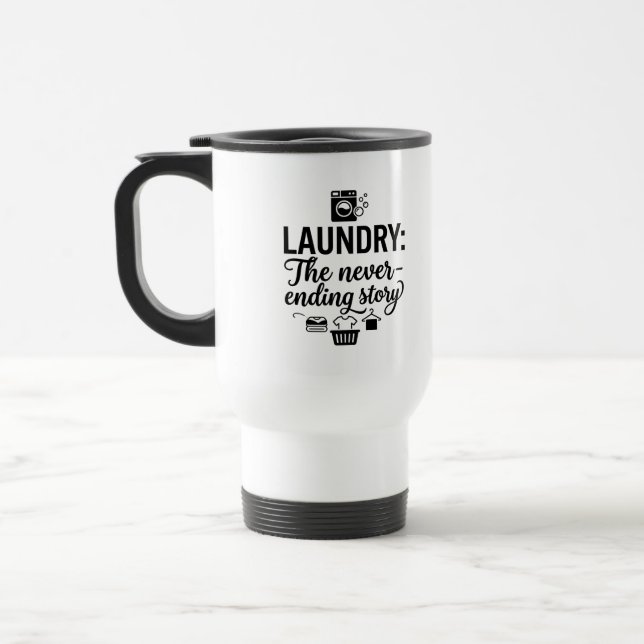 Tasse pour navetteur de voyage, Histoire de lessiv (Gauche)