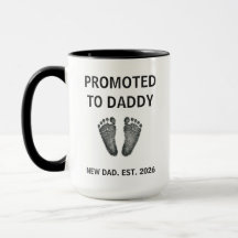Tasse pour Papa avec Empreinte de Pied de Bébé Enc