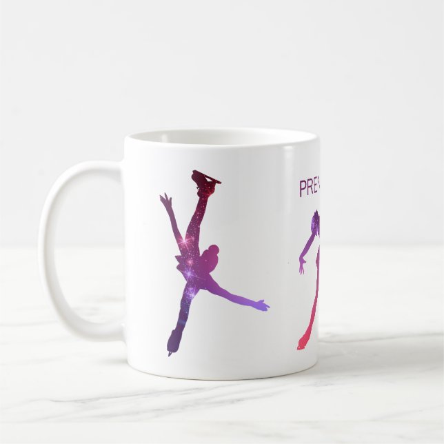 Tasse pour patineuse - Silhouette Rose Violet star (Gauche)