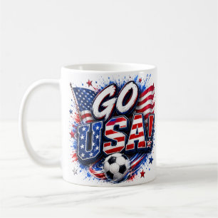 Tasse pour supporter de football patriotique améri