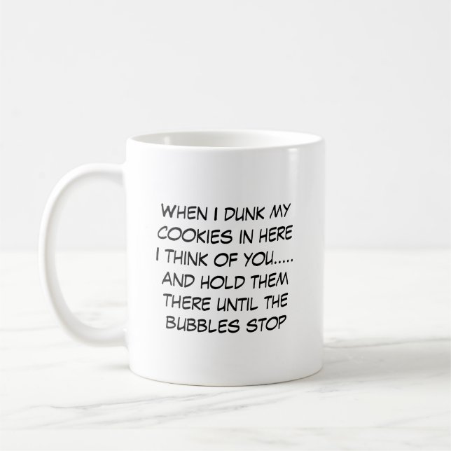 Tasse pour tremper les biscuits drôle | Texte modi (Gauche)