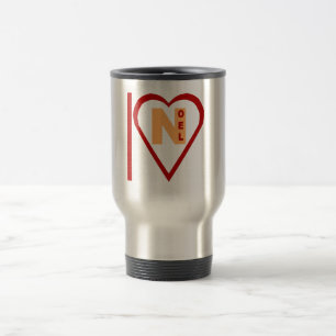Tasse pour voyage  acier  inoxydable  I LOVE NOEL 