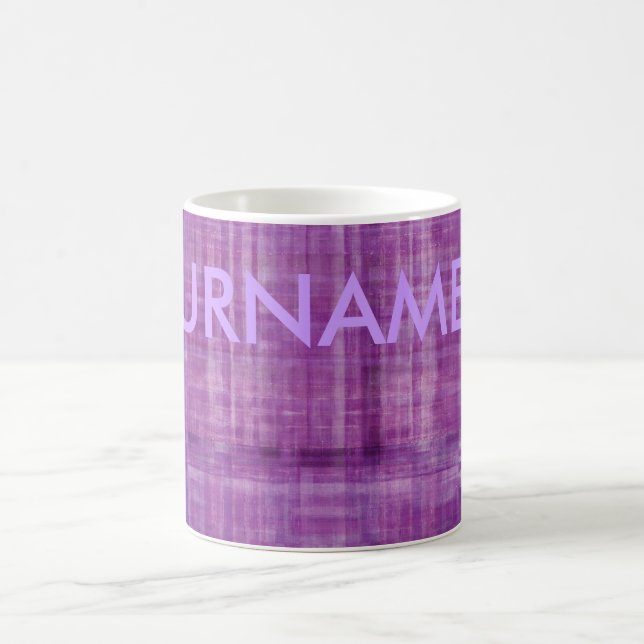Tasse pourpre d'art moderne de couleur avec votre (Centre)