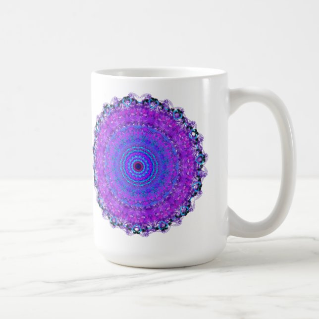 Tasse pourpre de kaléidoscope de mandala de psyché (Droite)