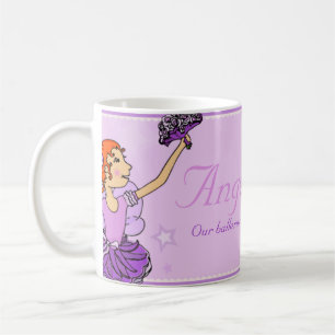 Tasse pourpre et rouge de princesse de ballerine