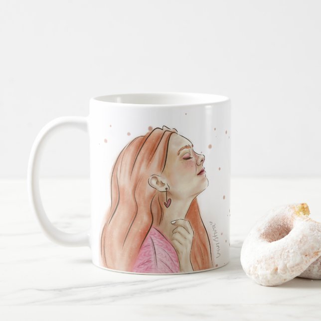 Tasse Précieuse | Blanche & Éclaboussure (Avec donut)