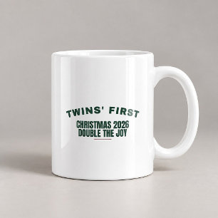 Tasse Premier Noël de Jumeaux 2026 Double La Joie