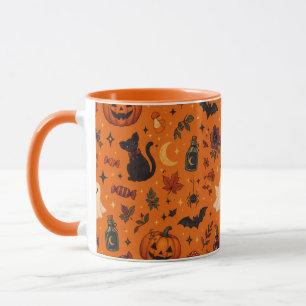 Tasse Premium Halloween – Citrouilles, Fantômes, C