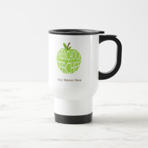Tasse préscolaire de professeur - Apple vert