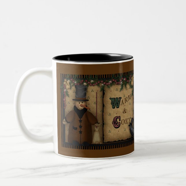 Tasse primitive chaude et confortable de bonhomme (Gauche)