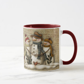 tasse primitive de bonhomme de neige