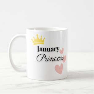 Tasse Princesse de Janvier – Couronne Dorée & Moti