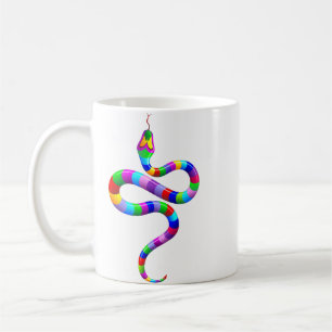 Tasse psychédélique d'arc-en-ciel de serpent
